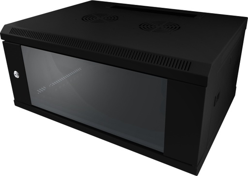 [ALL-SMC6406SCHWARZ] ALLNET 19Wandgehäuse,  6HE, 1-teilig, T450mm, Schwarz, SMC-Serie,