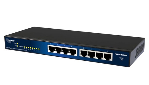 [ALL-SG8208M] ALLNET Switch smart managed 8 Port Gigabit, lüfterlos, ALL-SG8208M