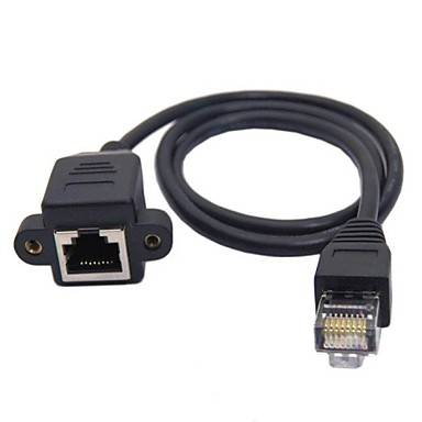 [ALLLanExtenderWire] ALLNET TP Stecker auf Buchse LAN Ethernet Verlängerungskabel mit Frontplattenmontage